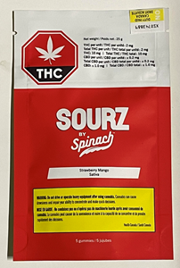 Spinach - SOURZ - Strawberry Mango Sativa - 5x5g